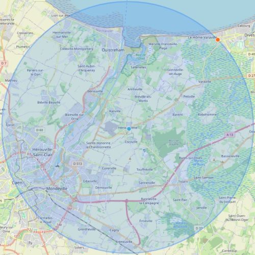 Carte communes autour d'Hérouvillette